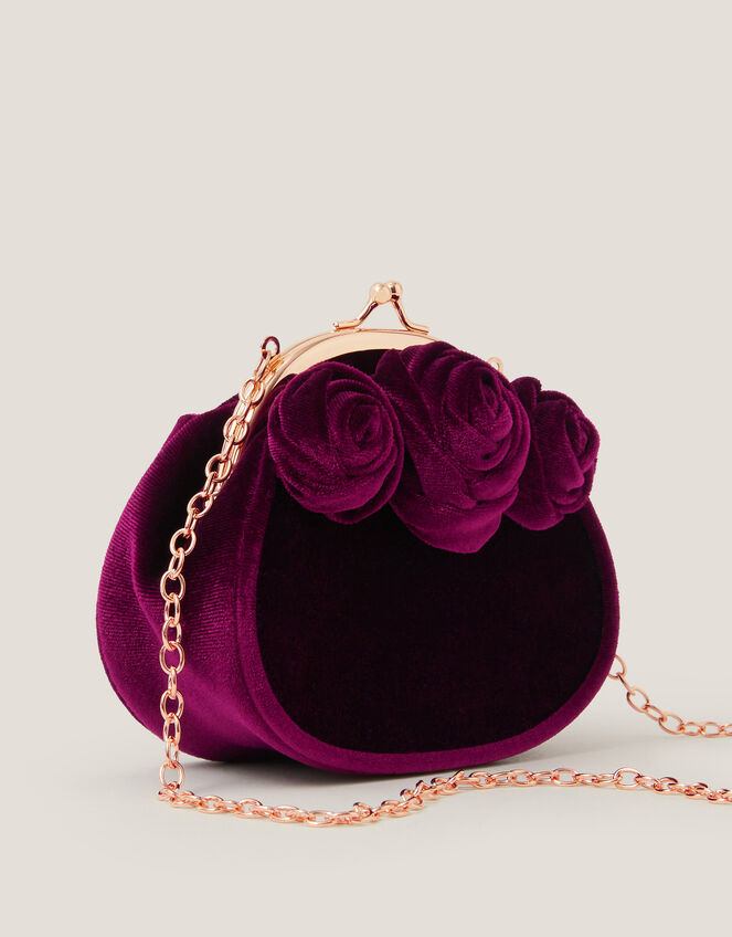 Rose Velvet Clip Frame Bag, , large