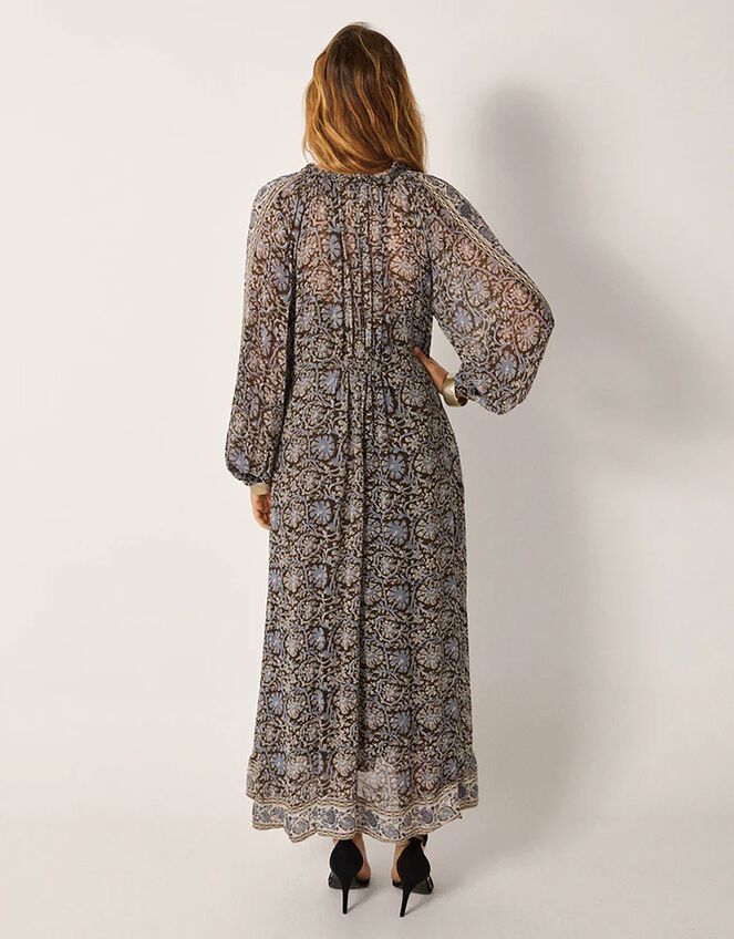 Maison Hotel Gaia Floral Midi Dress, Blue (BLUE), large