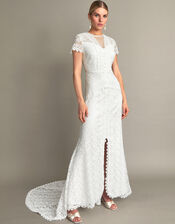 Sienna Lace Bridal Maxi Dress, Ivory (IVORY), large