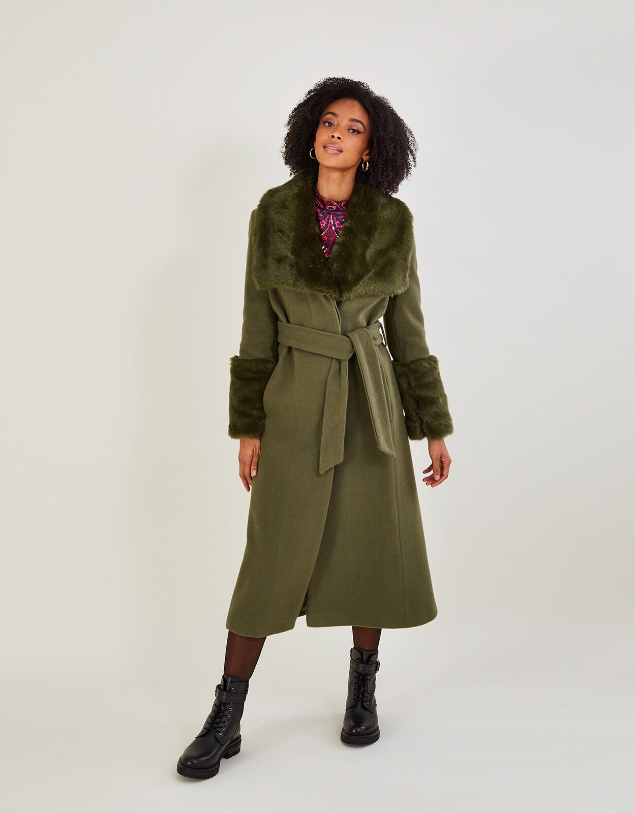Women's green coat cheap