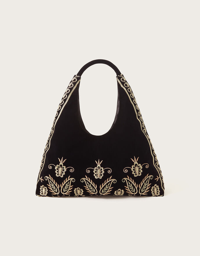 Black Embroidered Velvet Eb6004 main image 1