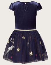 Velvet Disco Sleigh Dress, Blue (NAVY), large