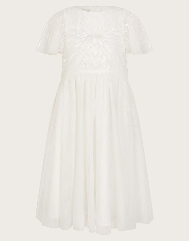 Sunray Embellished Dress, Ivory (IVORY), large