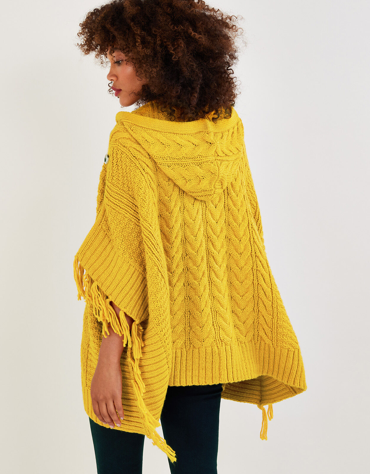 Hooded Poncho Yellow