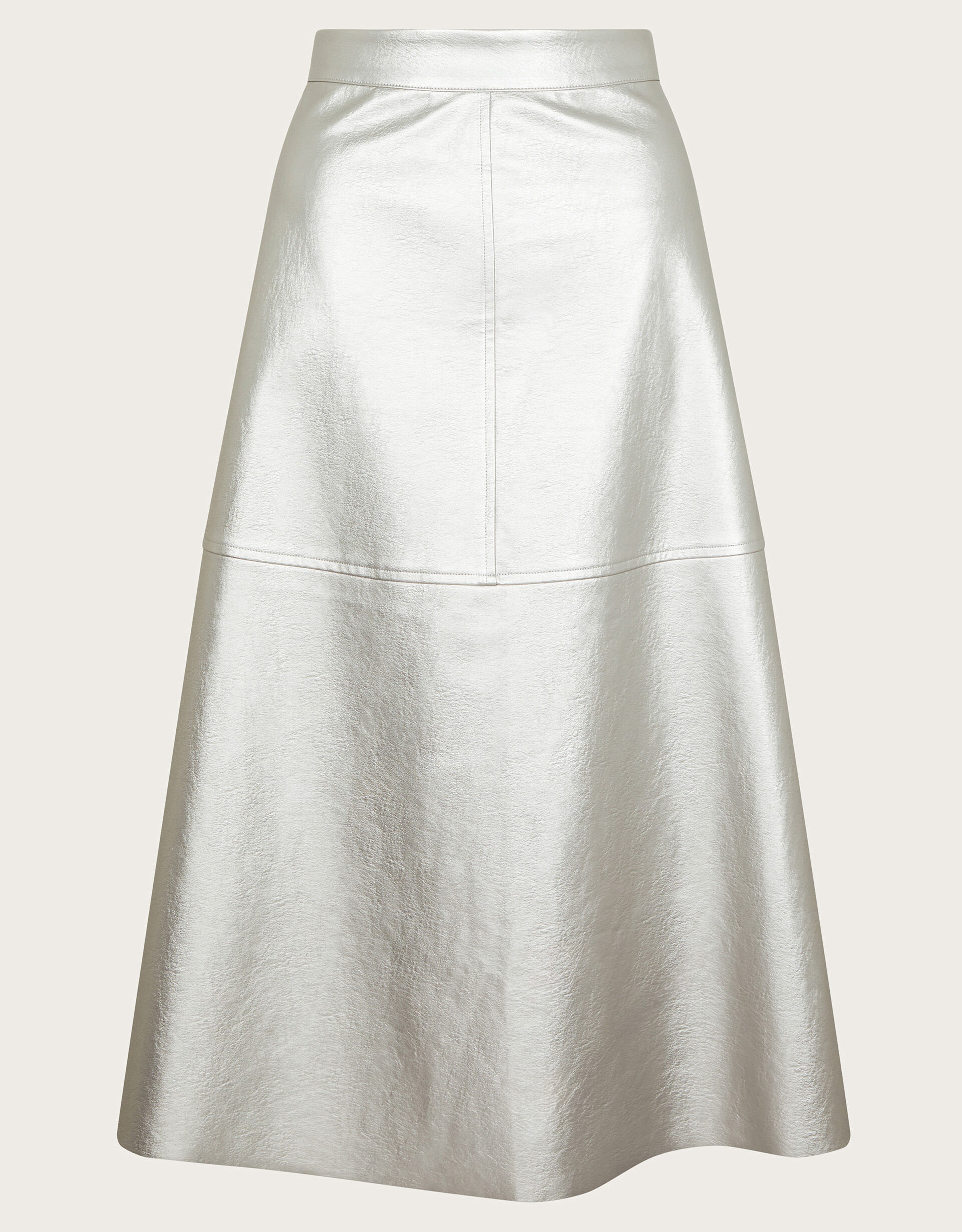 Silver leather skirt uk outlet