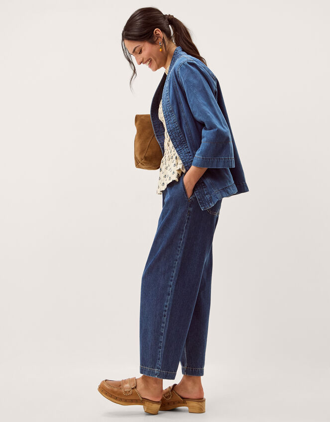 Lorna Kimono Denim Jacket, Blue (MID AUTHENTIC BLUE), large