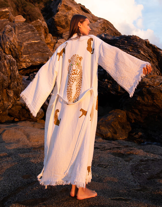 Meraki Beach Leopard Kimono, , large