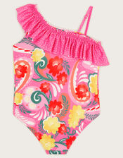 Floral Swirl Swimsuit , Pink (PINK), large