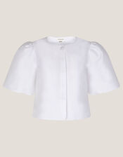 Mia Puff Sleeve Wedding Jacket, Ivory (IVORY), large