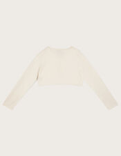 3D Petal Cardigan, Ivory (IVORY), large