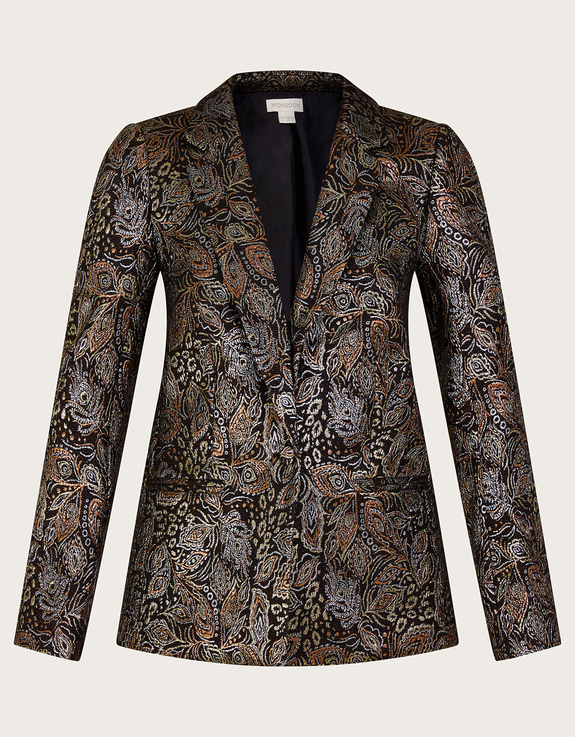 Joni Jacquard Jacket, Black (BLACK), large