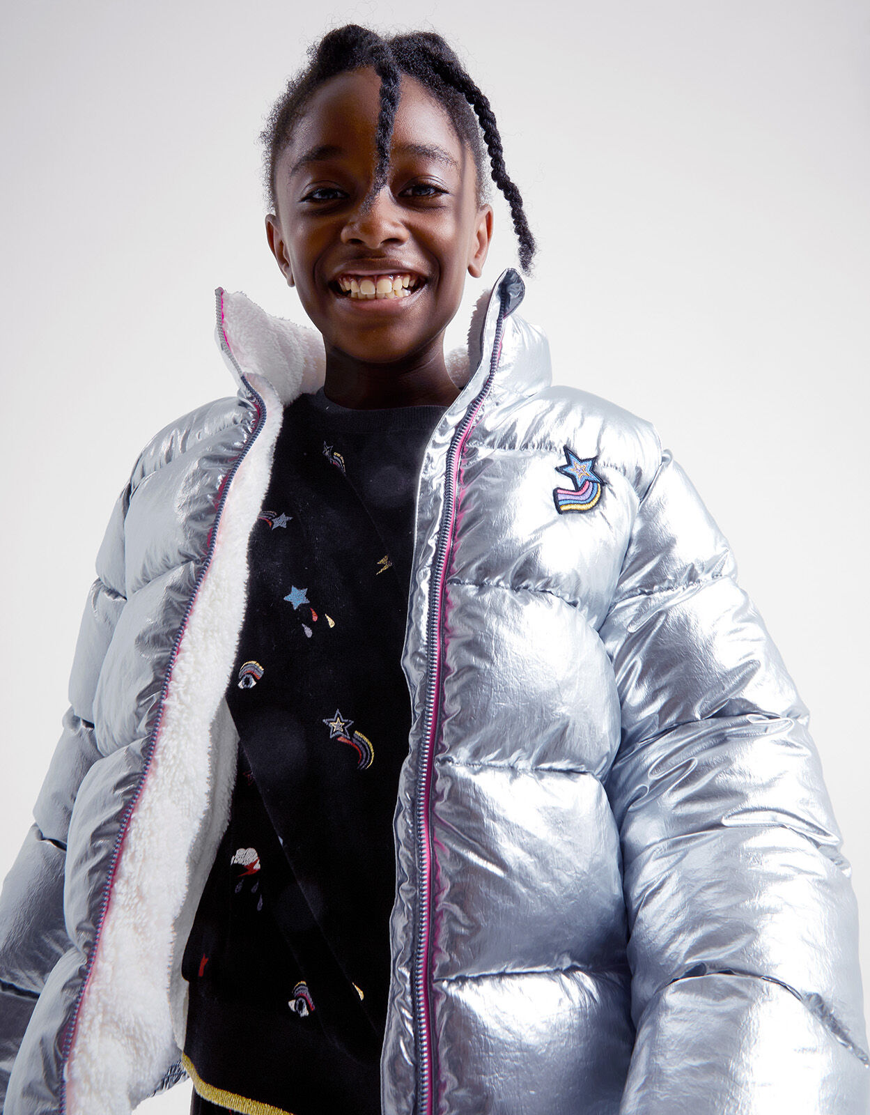 Metallic parka coat online