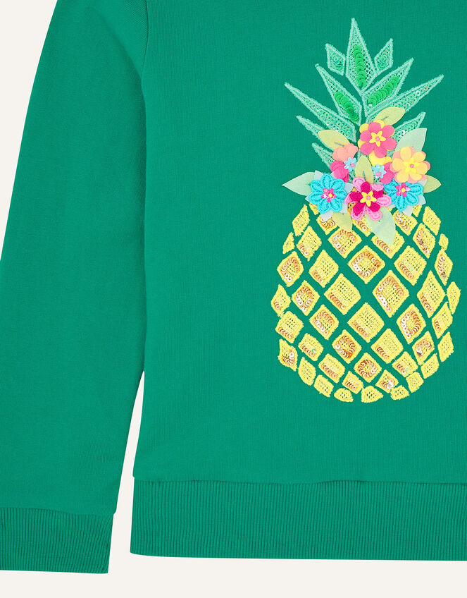 Sequin Pineapple Hoody, Green (GREEN), large
