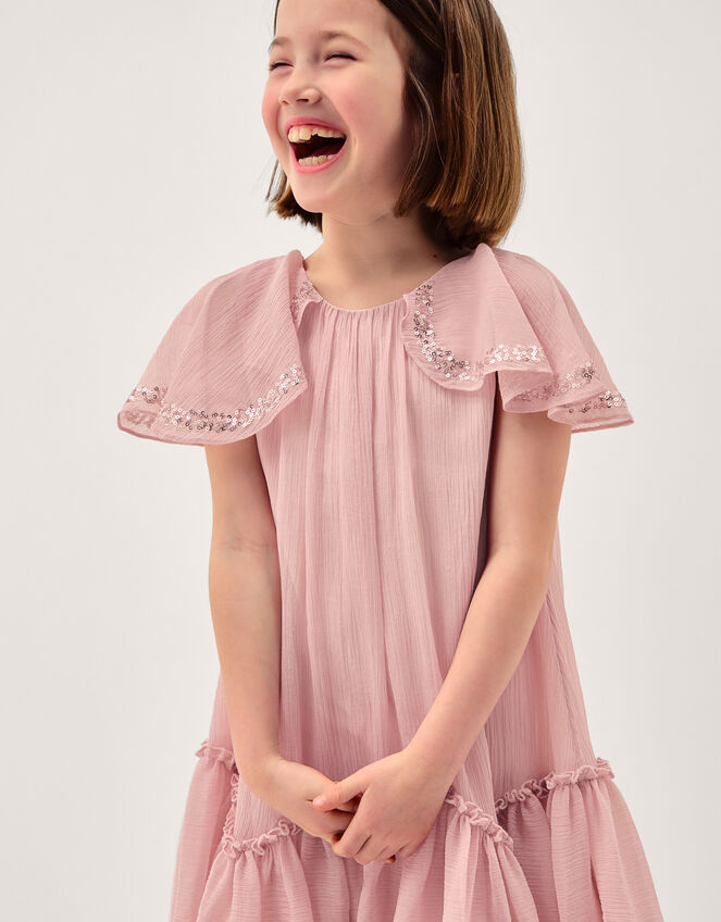 Elena Sequin Swing Party Dress, Pink (PALE PINK), large