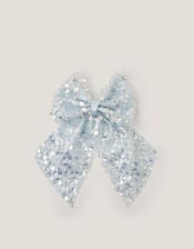 Sequin Bow Hair Clip, , large