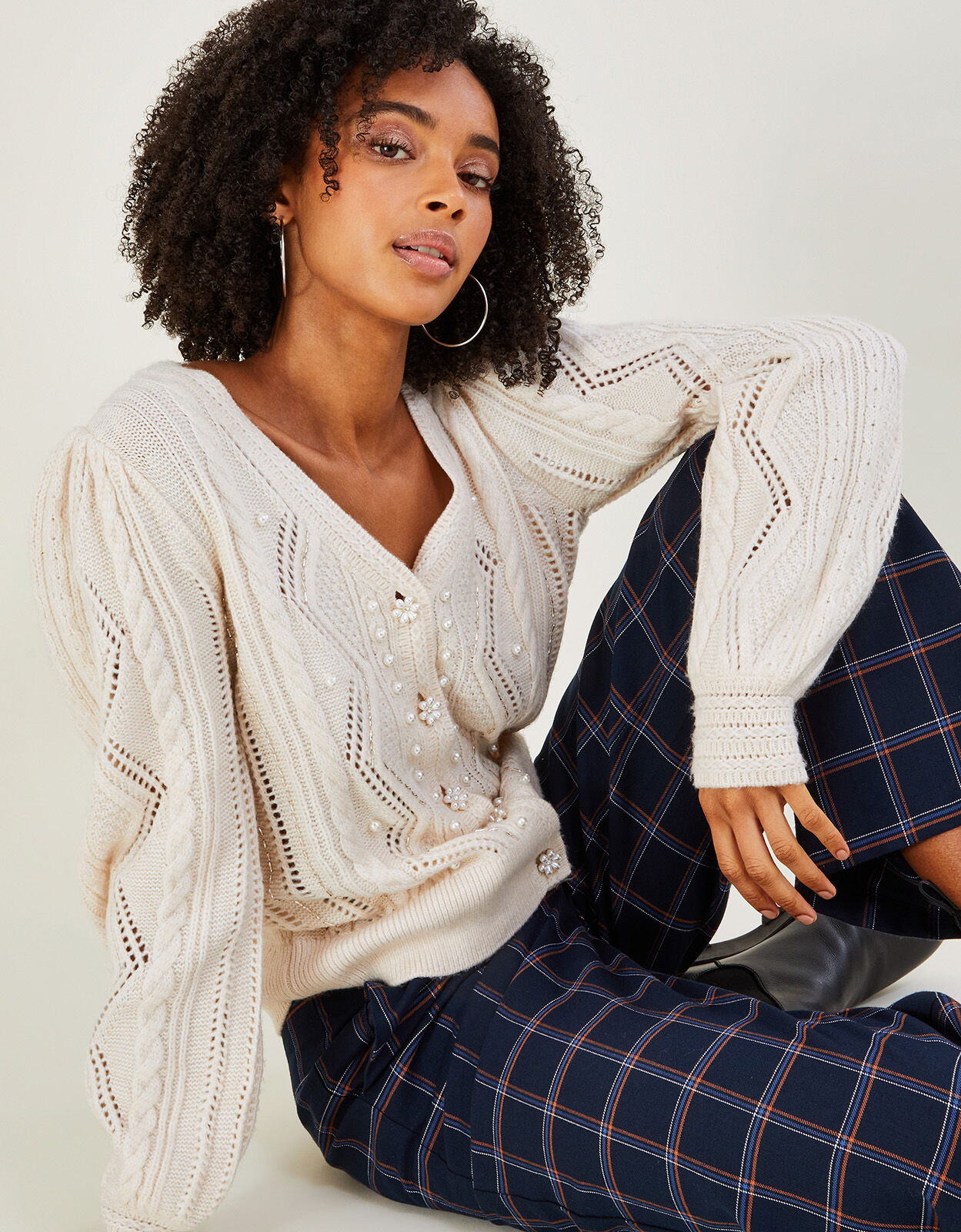 Monsoon ivory cardigan store