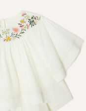 Boutique Meadow Floral Dobby Blouse , Ivory (IVORY), large