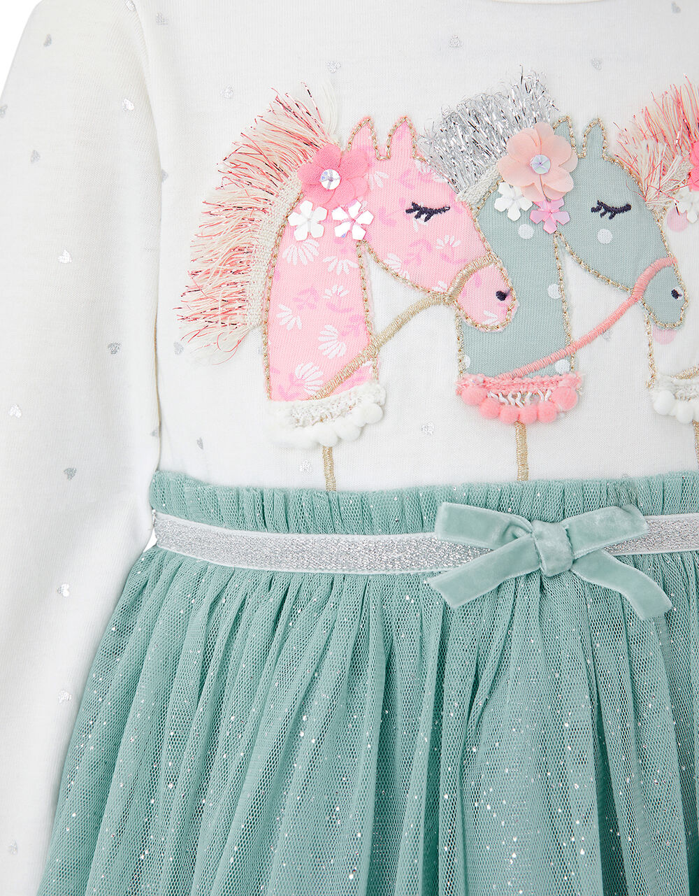 Terry Stuff Unicorn Printed Mid-Season Dress For Baby Girl In Purple Color