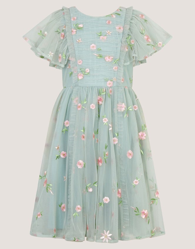 Primrose Embroidered Party Dress, Green (GREEN), large