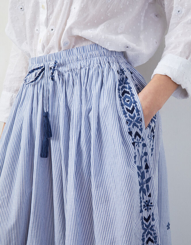 East Teleri Stripe Maxi Skirt, Blue (BLUE), large