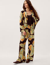 Clemence Aurelie Butterfly Palazzo Trousers, Black (BLACK), large