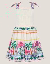 Tropical Print Sundress, Ivory (IVORY), large