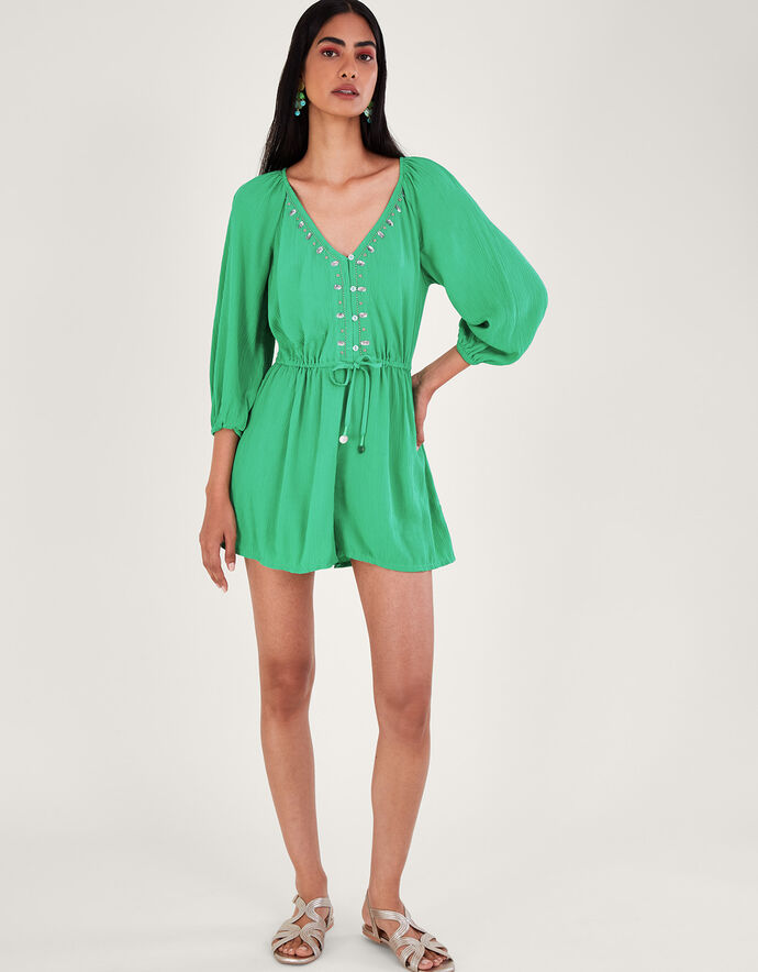 Green Flower Romper main image 1