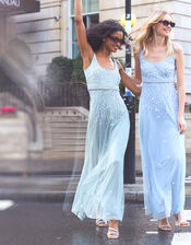 Eugiene Embroidered Maxi Dress, Green (SAGE), large