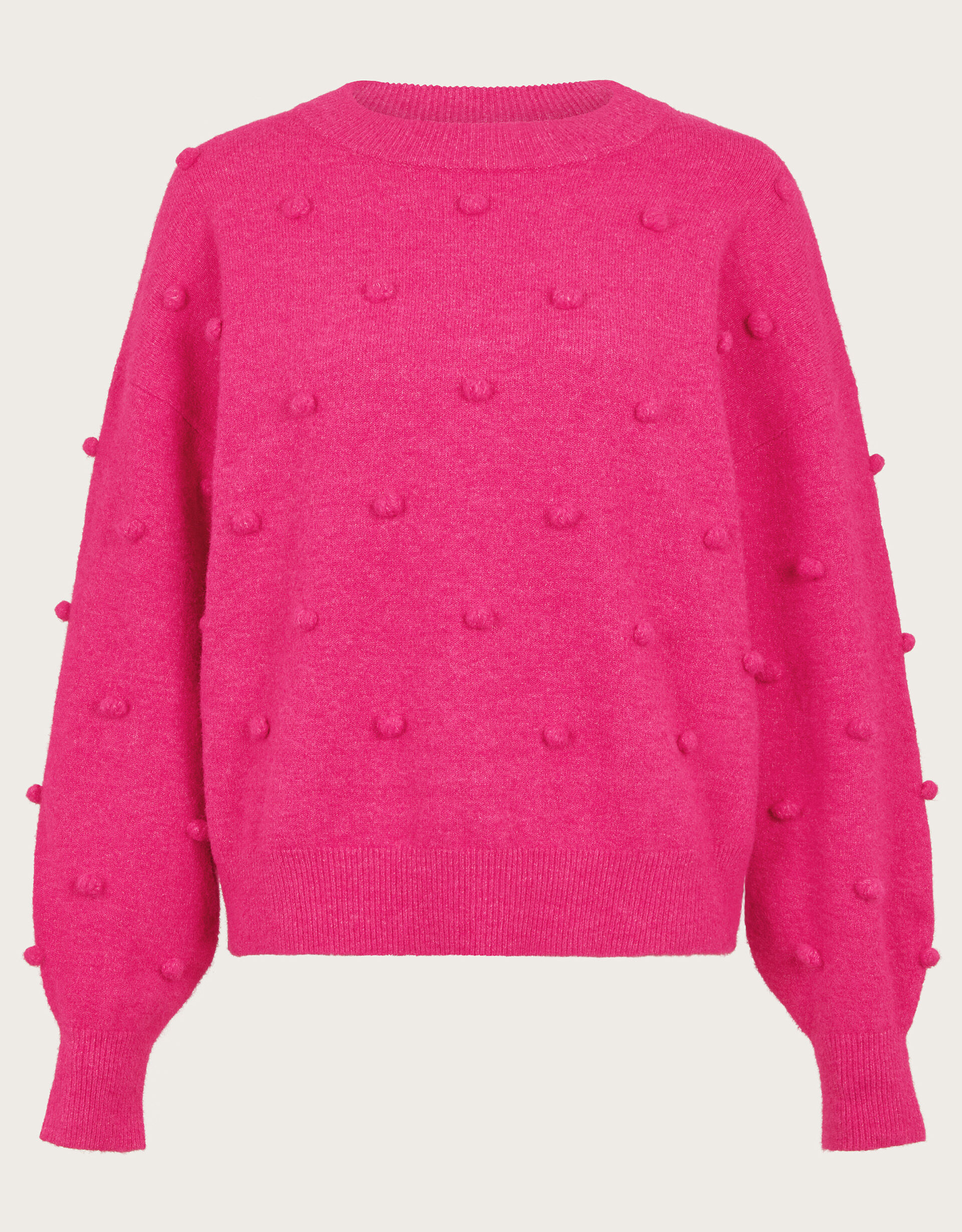 Pink bobble jumper shop