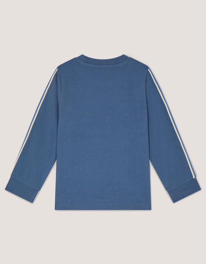Dinosaur Graphic Long Sleeve T-Shirt, Blue (BLUE), large