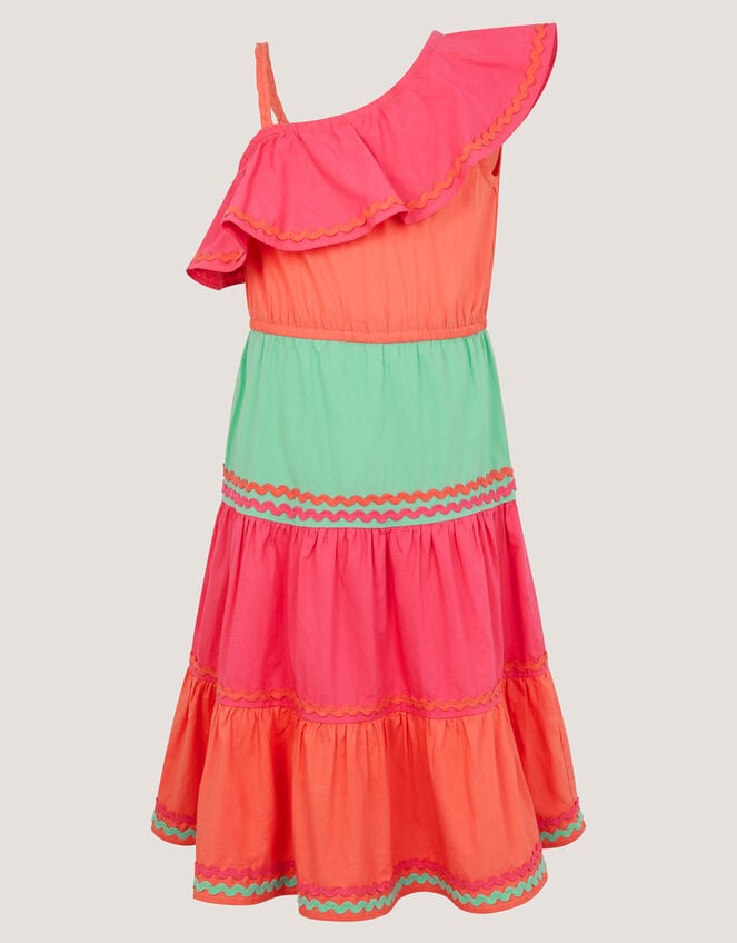 One-Shoulder Colourblock Dress, Multi (MULTI), large