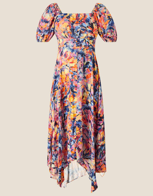 Ronnie Print Midi Dress, Natural (NATURAL), large