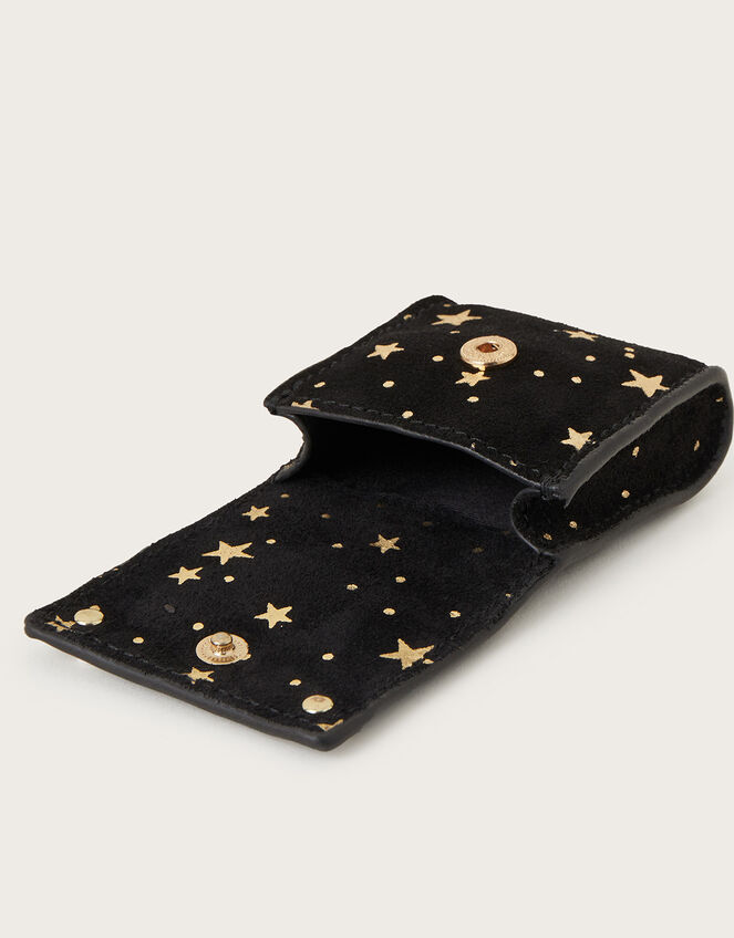 Suede Star Foil Print Ear Pod Case, , large