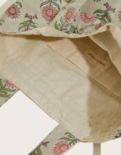 Maison M Block Frill Tote Bag, Blue (AQUA), large