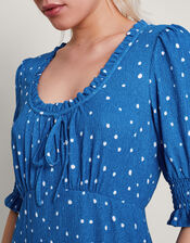 Liza Spot Jersey Dress, Blue (BLUE), large