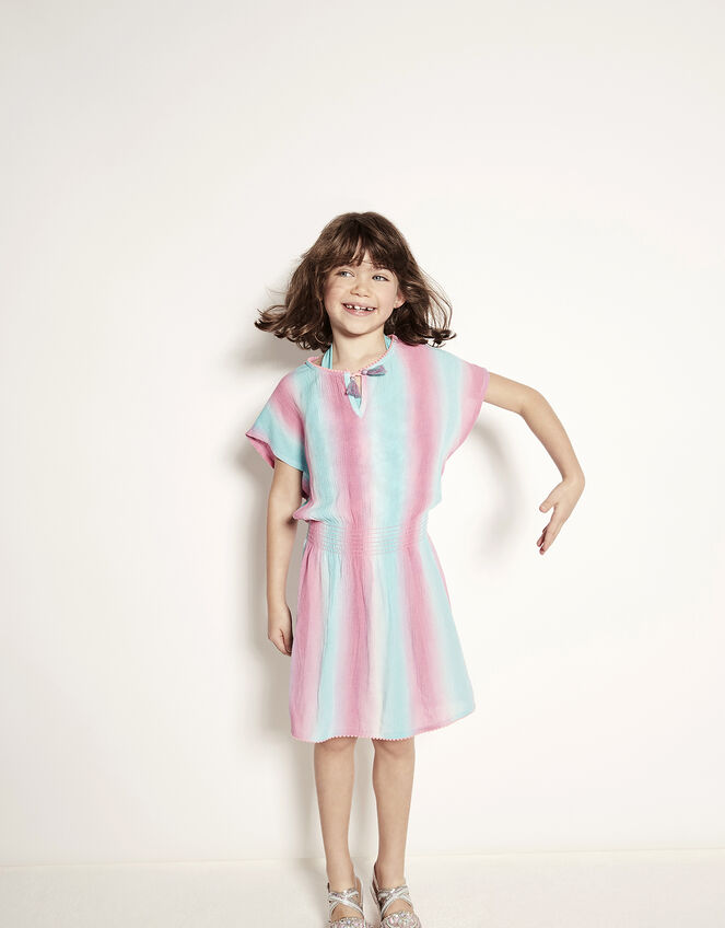 Tie Dye Kaftan Dress in LENZING™ ECOVERO™, Multi (MULTI), large