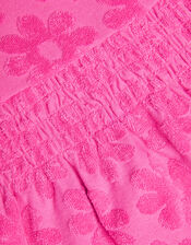 Baby Flower Towelling Dress, Pink (PINK), large