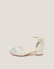 Diamant&eacute; Floral Closed Toe Heels, Ivory (IVORY), large