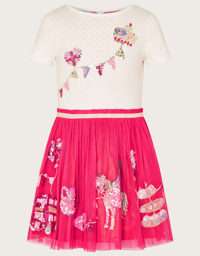 London Embellished Disco Dress Red Girls' Dresses Monsoon UK.