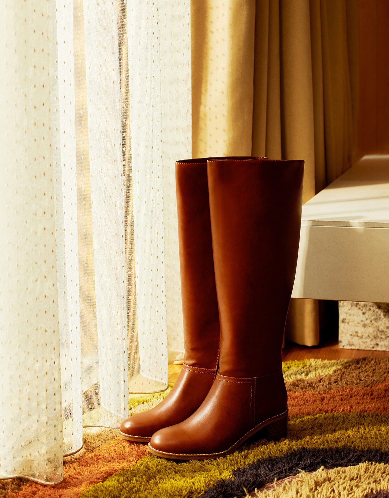 Knee High Boots Tan