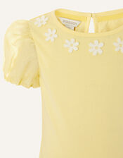 Daisy Organza Top , Yellow (YELLOW), large