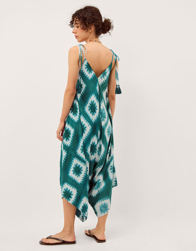 Malia Artisanal Print Culotte Jumpsuit Teal