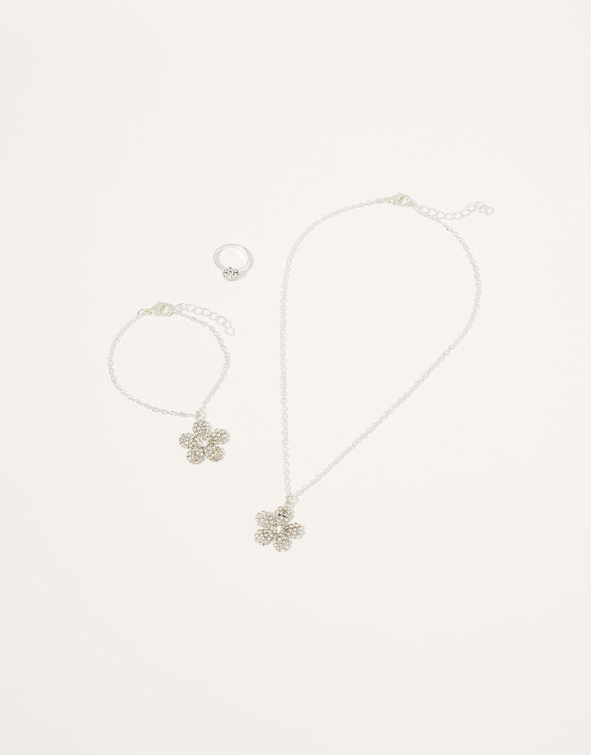 Diamante Daisy Jewellery Set, , large