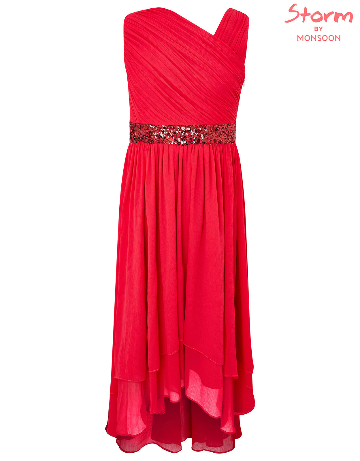 monsoon red sequin dress
