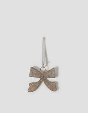 Beaded Bow Christmas Tree Decoration, , large
