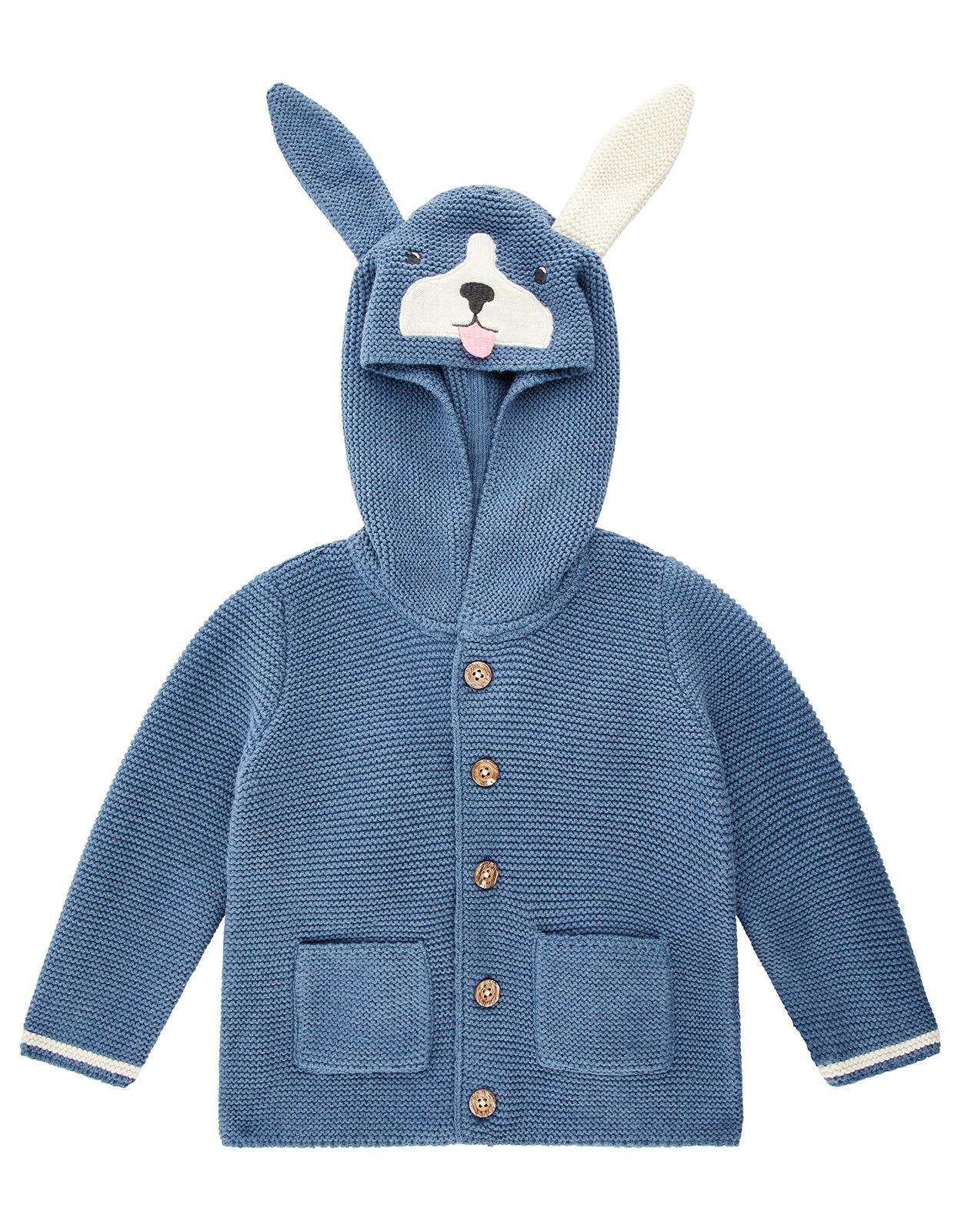 newborn blue cardigan