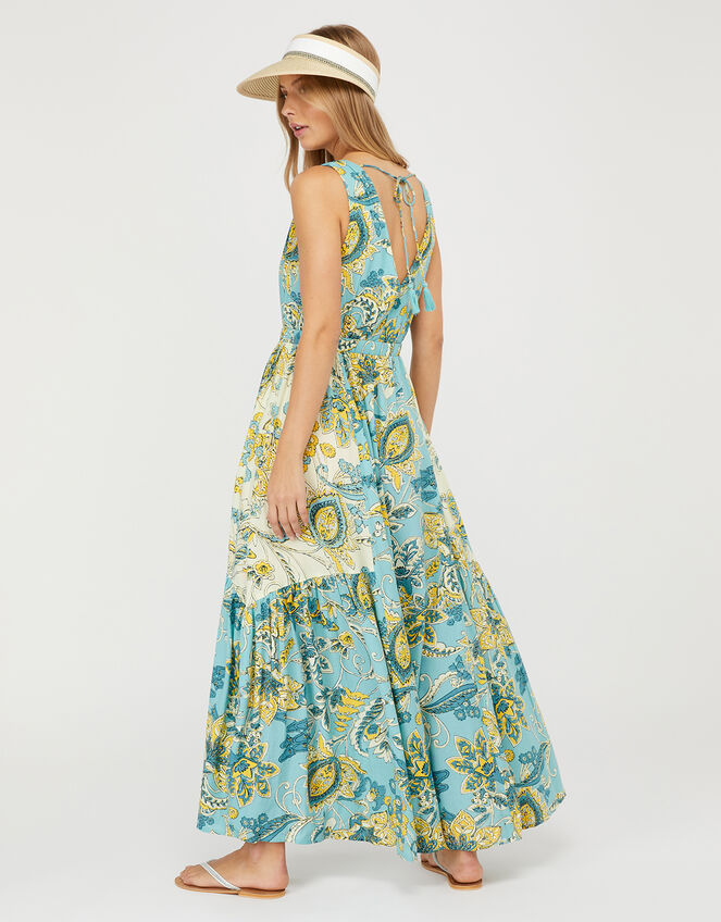 Sarasa Printed Maxi Dress in LENZING™ ECOVERO™, Blue (BLUE), large