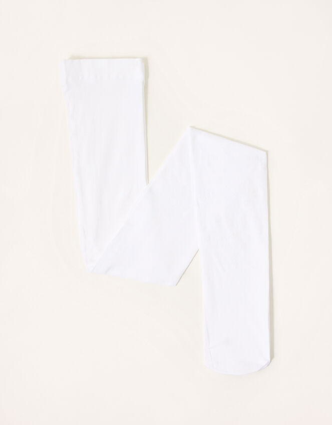 Butterfly Glitter Baroque Tights, White (WHITE), large