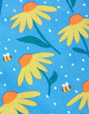 Frugi Floral Print Leggings, Blue (BLUE), large
