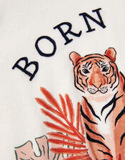Born Wild Tiger T-Shirt, Blue (NAVY), large
